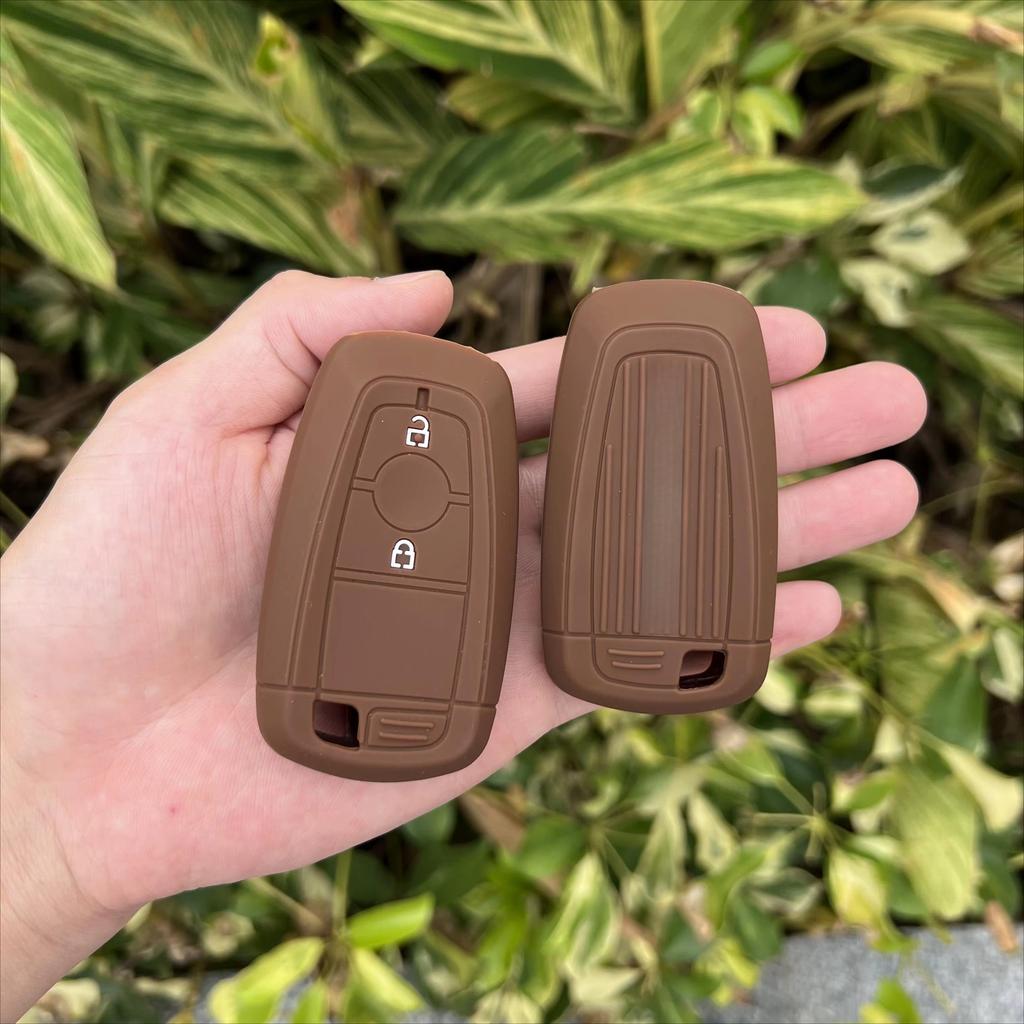 Siliconen Auto Sleutel FOB Afstandsbediening Hoes Buidel Houder Voor Ford Raptor 2018 Ecosport Ranger Raptor 2 Knops Smart Keyless Accessoires