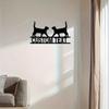 Metal Cat Door Sign, Personalized Address Plaque, Home Wall Decor, Easy Mount, Unique Gift