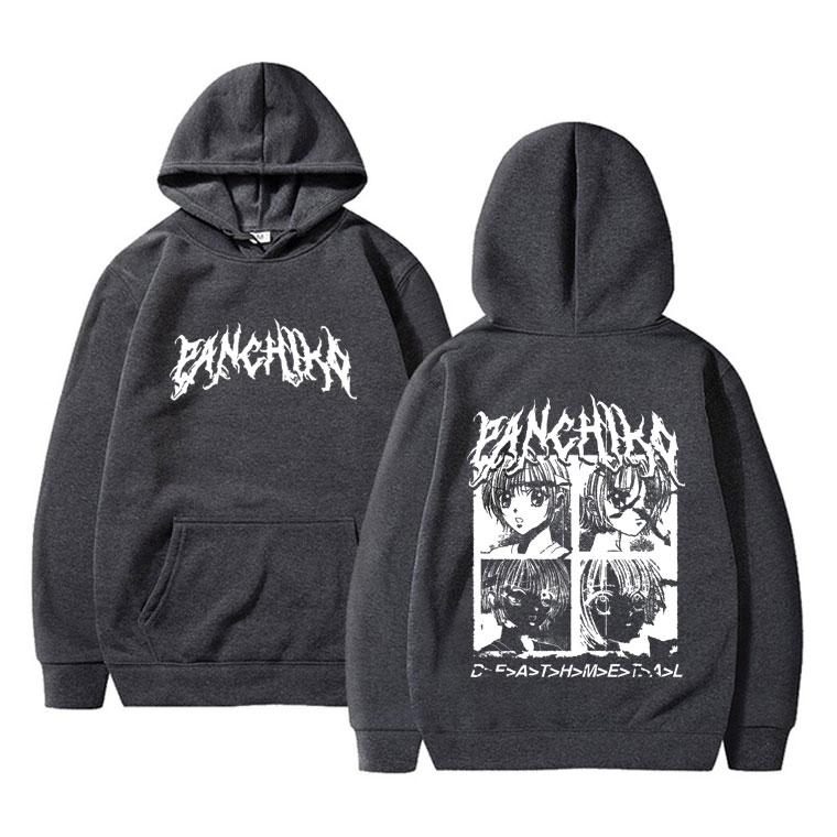 Rockband Panchiko DEATHMETAL Album Grafiskt Tryck Hoodie Unisex Fleece Bomull Sweatshirt Män Kvinnor Vintage Oversized Hoodies