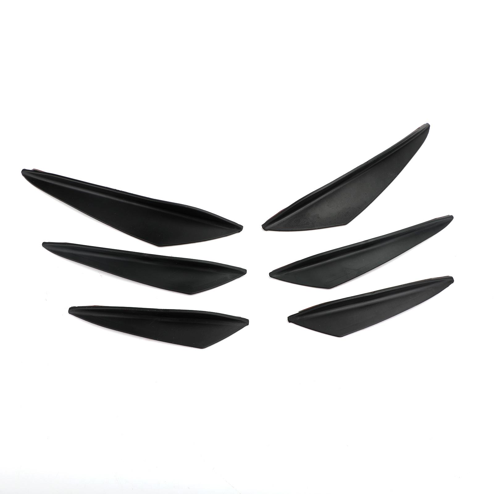 

6pcs Universal Carbon Fiber Car Front Bumper Fins Spoiler Canards Refit Kit колір чорний шкіряний піджак
