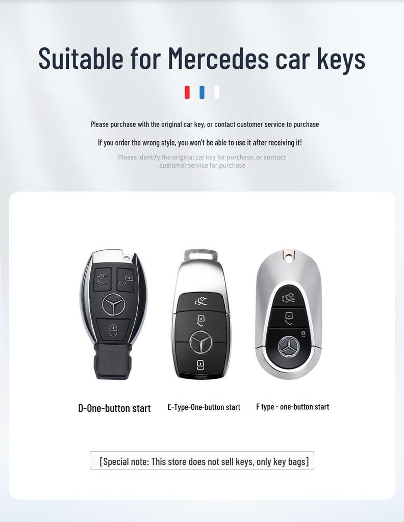 Étui et Coque de Clé Compatibles Mercedes-Benz E300L C260L A200L Classe S GLB220 GLC GLE GLA
