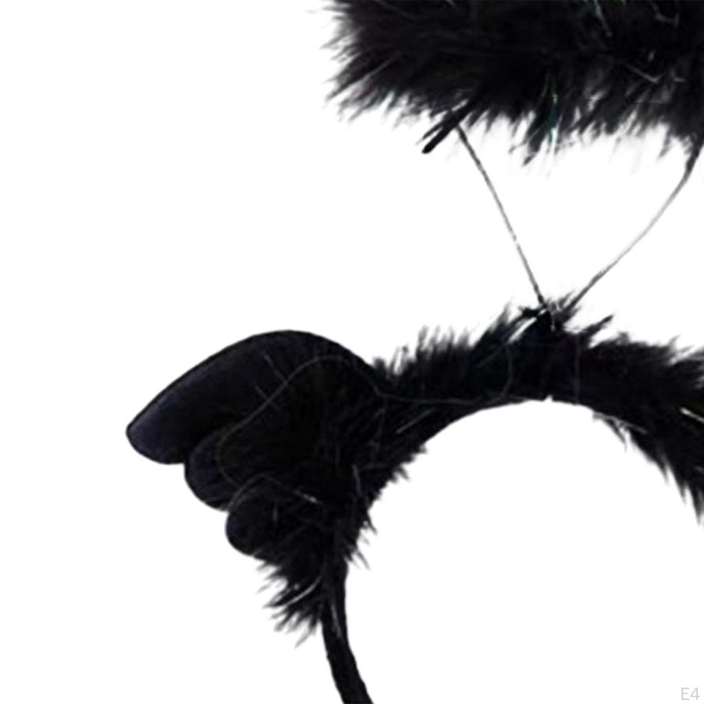 Angel Headband Hair Band Cute Headdress Devil Cosplay Headwear Feather for Photo Props