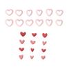 Set of 12 Multipurpose Small Heart Polymer Clay Cutters Valentines Day Jewelry Making Set for Earrings and Necklaces