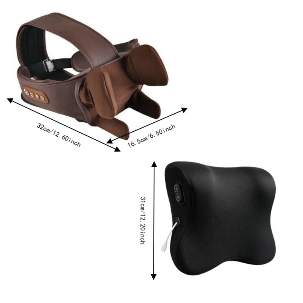 Multi-functional Car Massage Pillow Heated Cervical Massage Tool for Vehicle Home Office