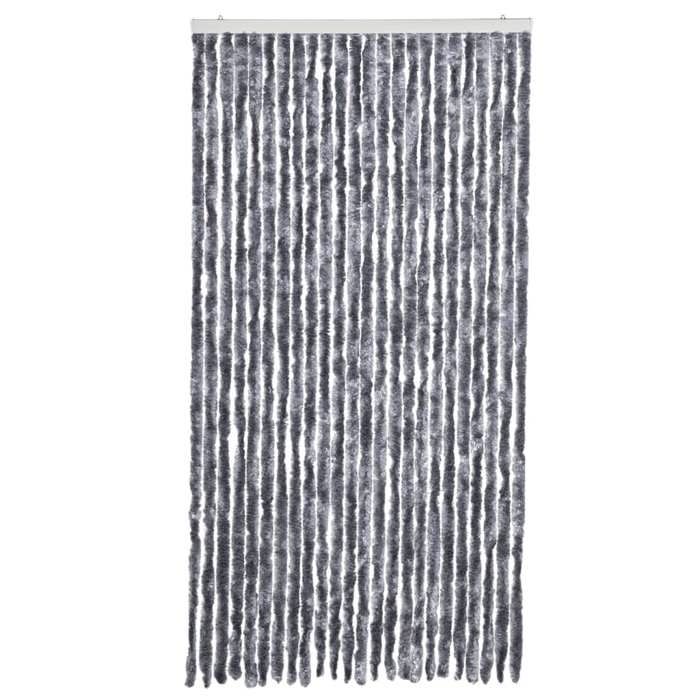 VidaXL Rideau Anti-mouches, Store Anti-insectes avec Crochet, Rideau de Porte Longueur et Largeur Réglables, Argenté 100x230 377380