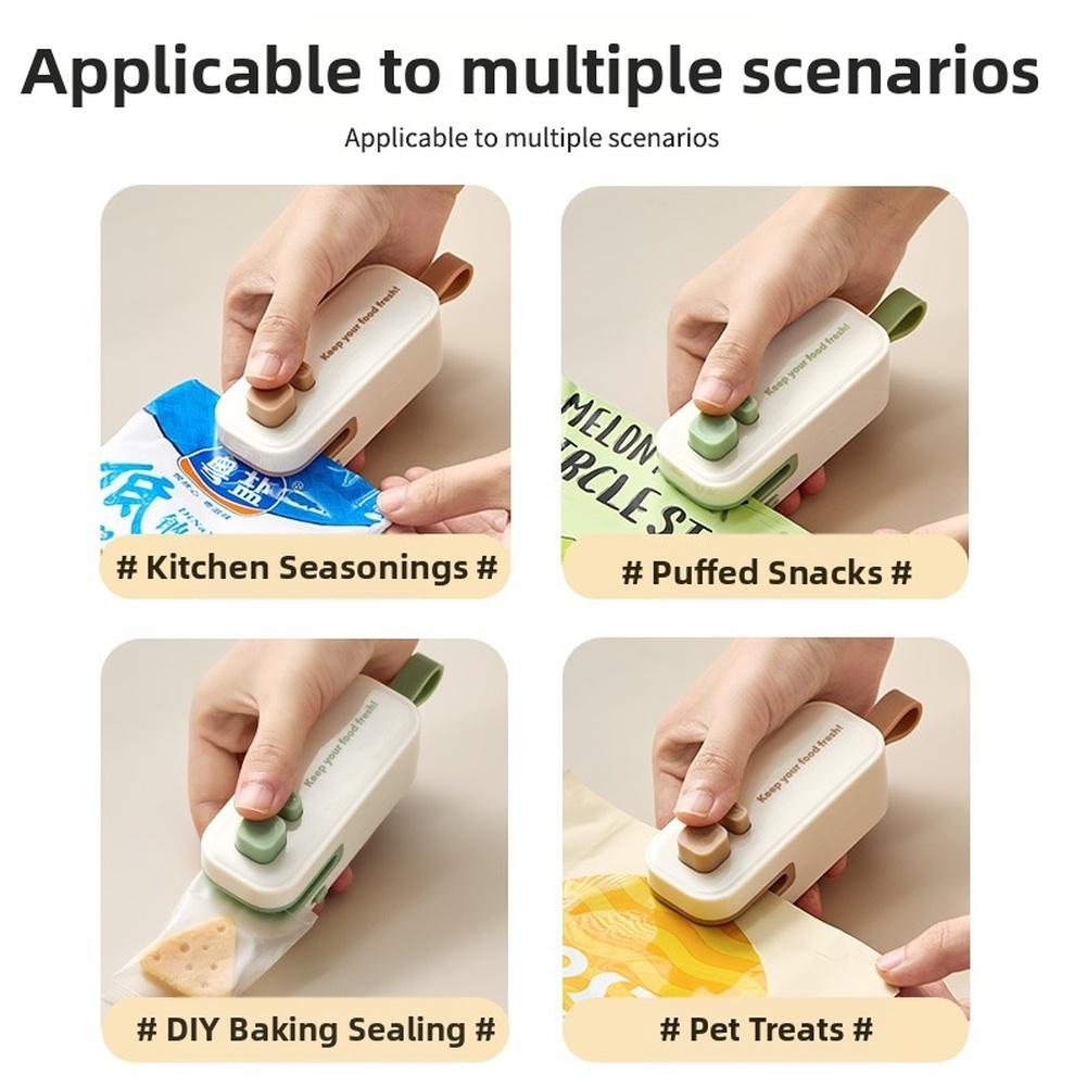 Compact Mini Magnetic Food Sealer with Dual Sealing and Opening Functions for Kitchen Snack Bags and Food Storage