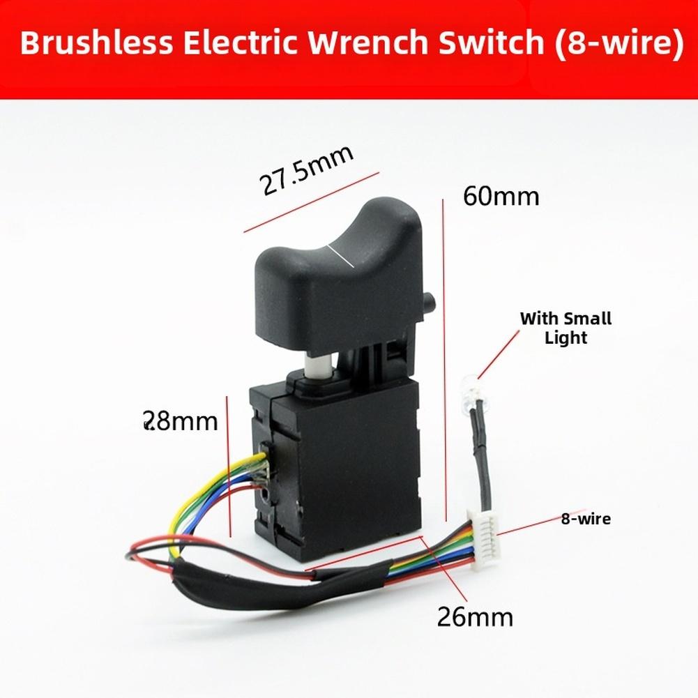 Control Board With Switch Pins For Dayi 2106 Brushless Electric Wrench 8-Wire Plastic Switch Motherboard Power Tools Parts