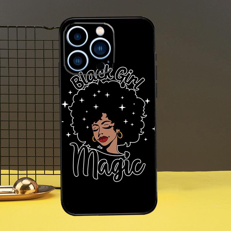 Beautiful Black Afro Girl Funda For iPhone 12 13 Mini 11 14 16 15 Pro Max XS X XR 7 8 14 16 15 Plus Phone Case