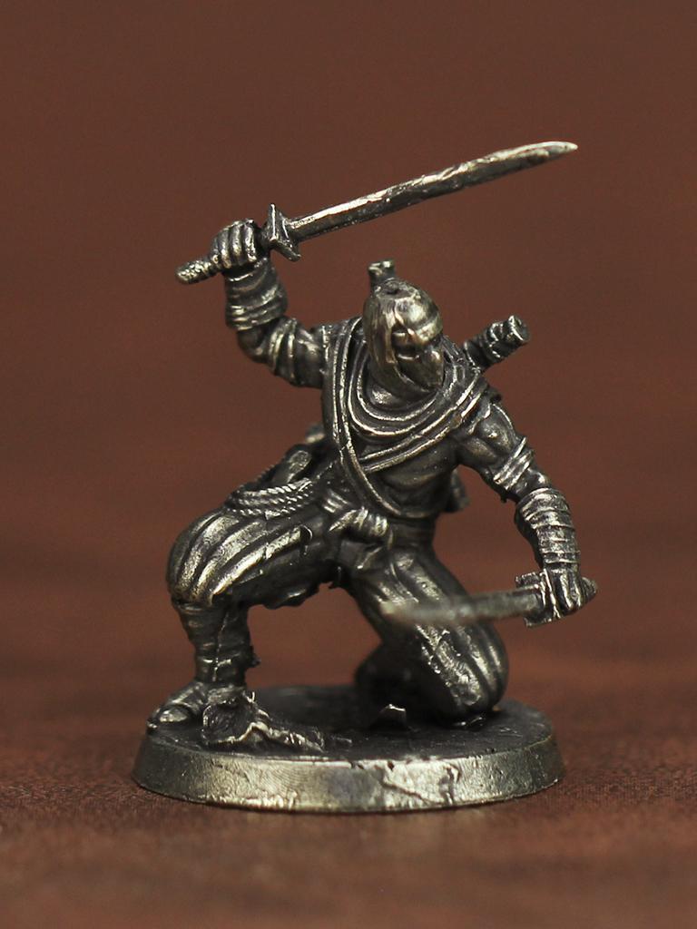 New Metal Chess Piece Samurai Ninja Ancient Soldier Model Toy Desktop Game Gift Display Piece Static Action Figure Collectible