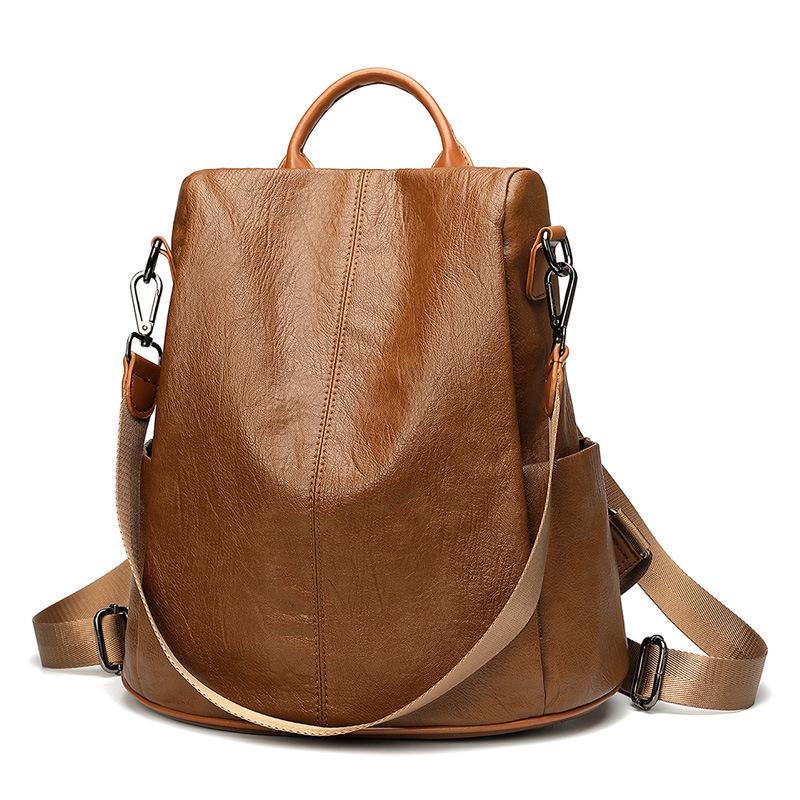 Backpack for Women New Casual and Fashionable Women's Anti Theft Backpack Soft Leather Student Schoolbag Women's Bag