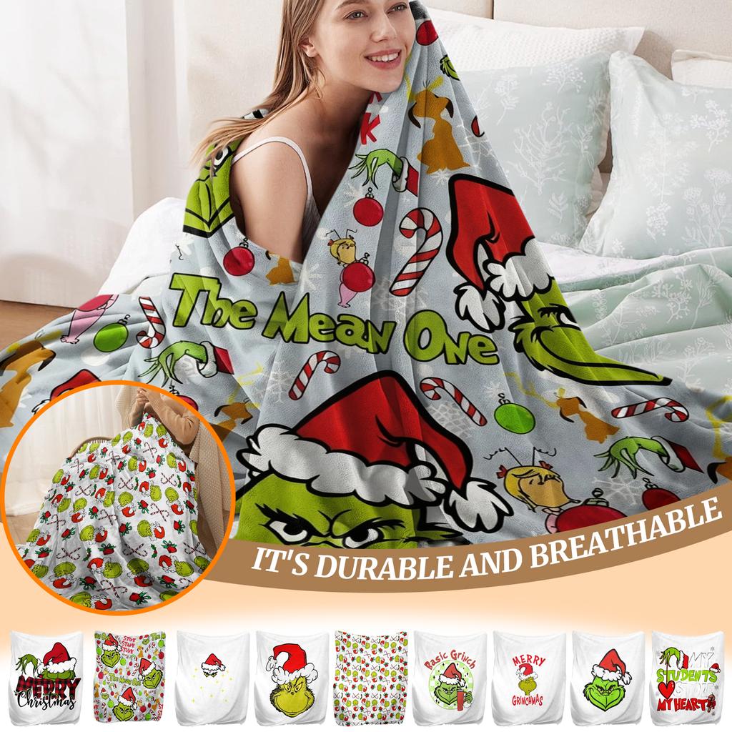 Blue Velvet Blanket Christmas Blanket Personalized Blanket Digital Printed Blanket 70x100cm