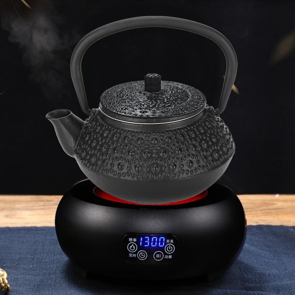 Hammered Texture Cast Iron Teapot Raindrop Japanese Tetsubin Teapot Iron Tea Set For Tea Rooms