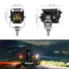 KAWELL 20W Motorcycle Fog Light, Dual-Color Switching (Low/High Beam), Compact and Space-Saving Design, Ultra-High Brightness, IP68 Waterproof, 12V/24
