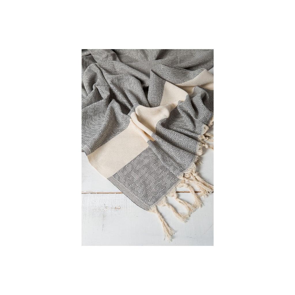 Diamond Patterned 100% Cotton Beach, Turkish Bath Peshtemal, Bathroom, Guest, Pool, Spa Towel 90x190 Cm