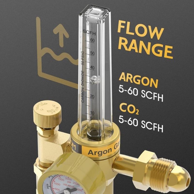 Multiple Application Gas Regulator System Featuring 60 CFH Meter And 4000PSI Monitoring Capacity Welding Gas Flowmeter