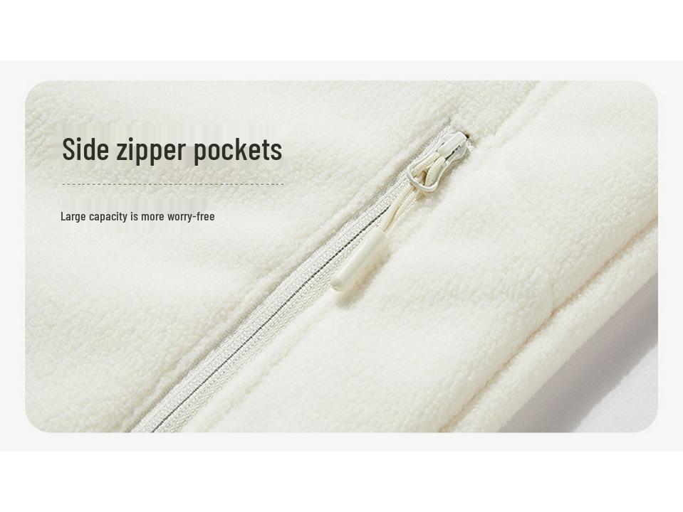 Unisex Windproof Fleece Pullover Jacket: Thick, Warm, and Insulated for Autumn and Winter Sports