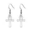 Ankh Cross Dangle Earrings Ancient Egyptian Symbol Drop Earrings Gothic Occult Themed Jewelry