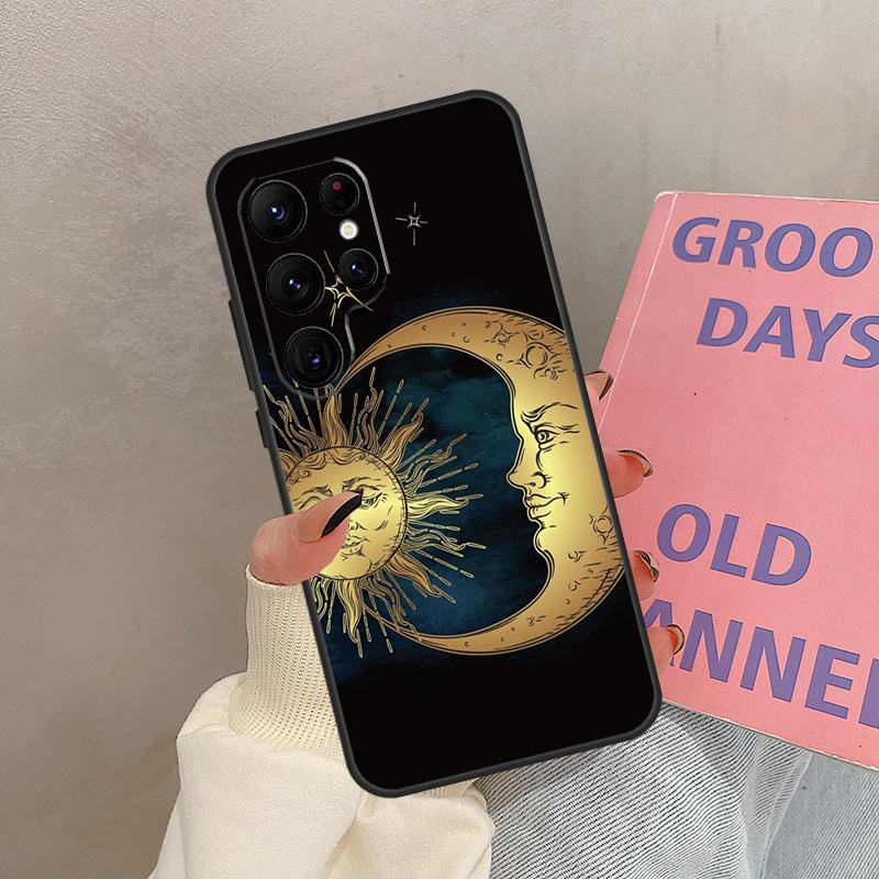 SUN AND MOON Mystic Zodiac Case For Samsung Galaxy S21 S22 S23 S24 S25 Ultra S9 S10 S25 Plus S20 FE S25 FE Cover Coque