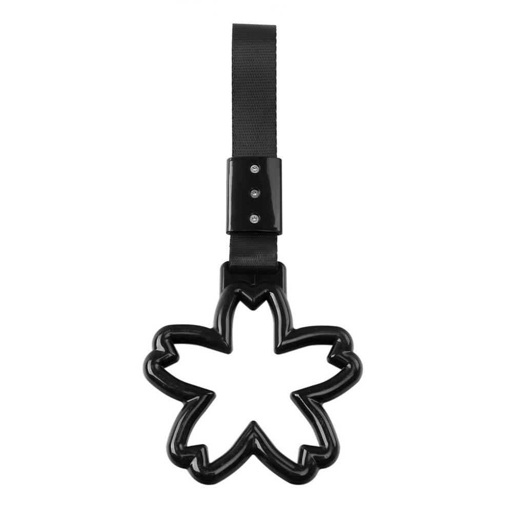 

1Pcs Flowers Styling Drift Charm Strap Drift Auto Warning Ring Car Strap Car Rear Bumper Supplies Decoration чёрный