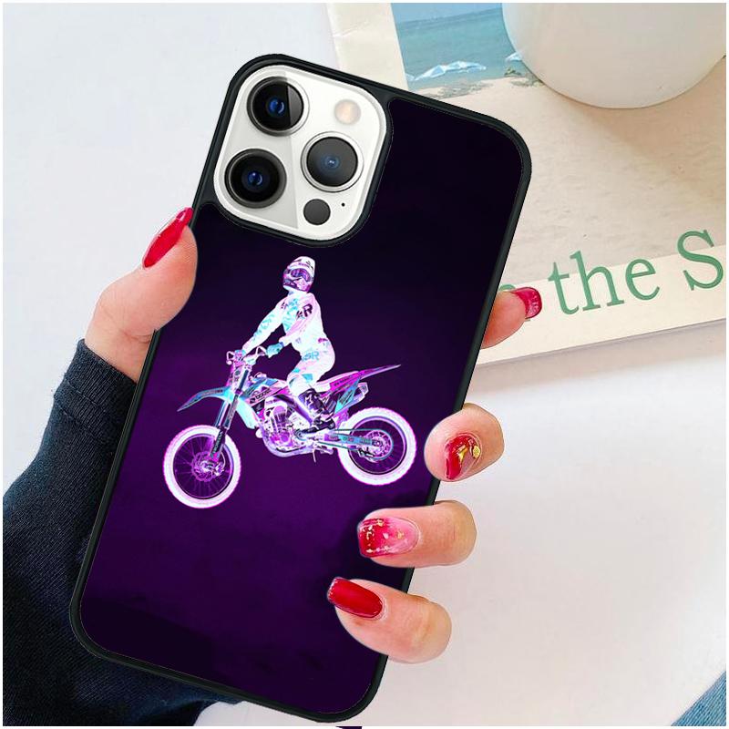 Moto Bike Motocross Phone Case For iPhone 17 Air 16 pro max 15 14 plus 12 13 Soft Bumper Shell Cover coque