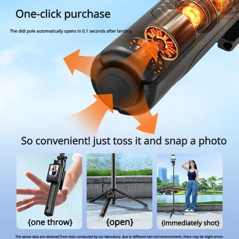 Smartphone Rear Selfie Screen with Selfie Stick Tripod suit.Selfie Pole Real-time Projection,for Vlog/Travel/Selfie/Group Photos