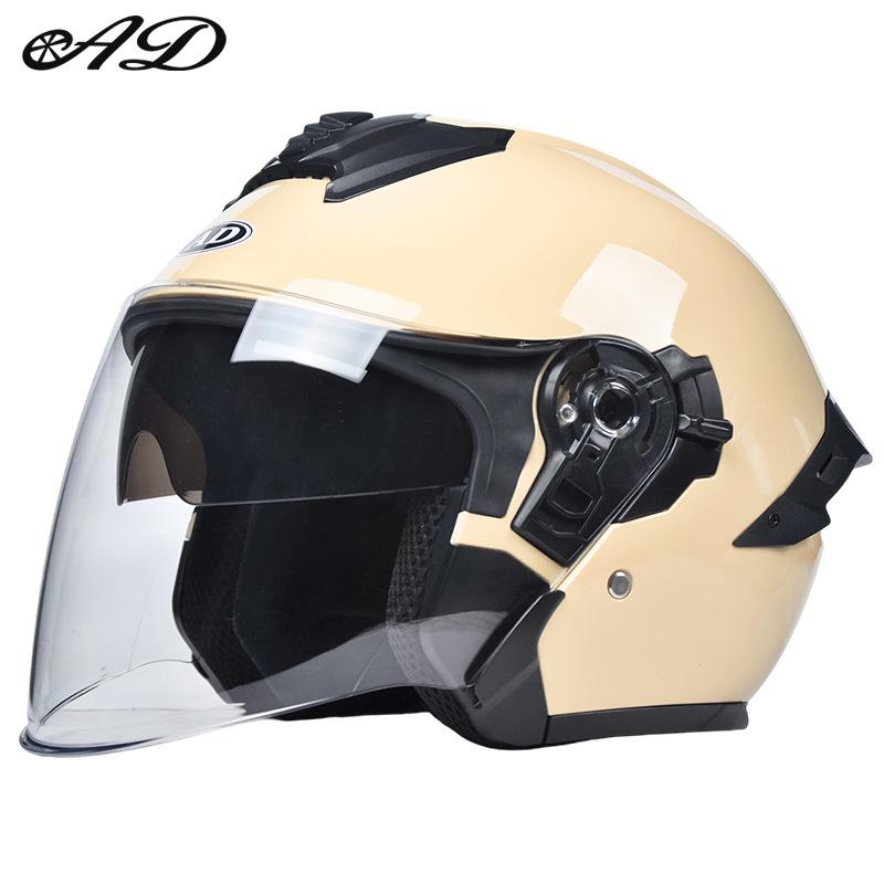 3C Certified Class A Half Motorcycle Helmet with Tail Wing for All Seasons