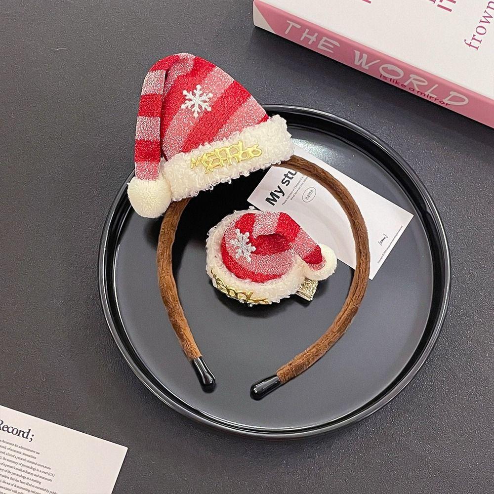 Veselé Vánoce Dekor Vánoční čepice Čelenka Hvězda Dětská Spona do vlasů Paroh dětská