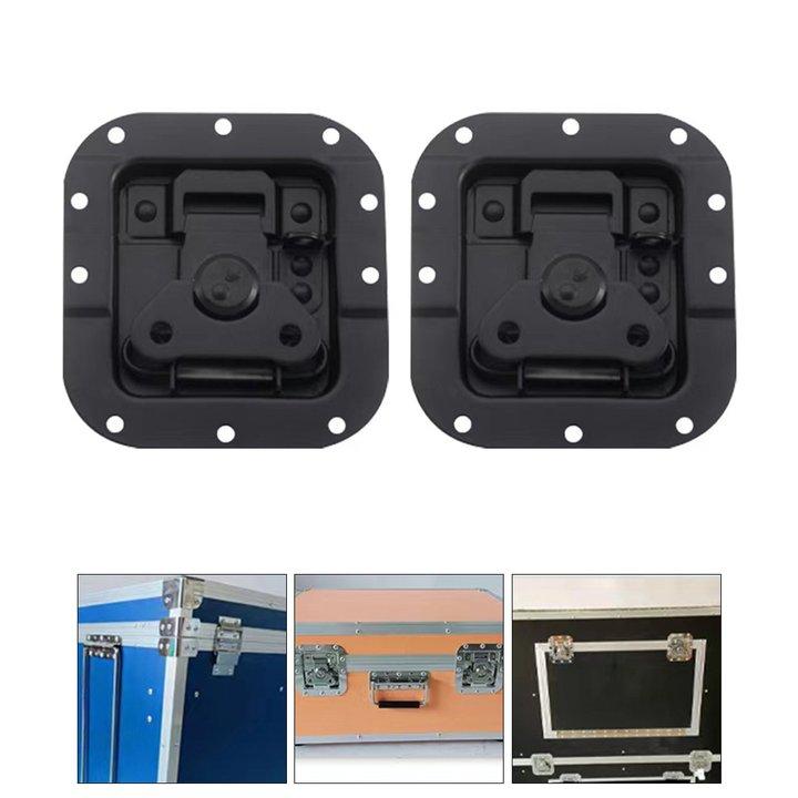 2pcs Heavy-Duty Butterfly Locks Spring Loaded Recessed Butterfly Latch For Airline Cases Wooden Boxes Briefcases