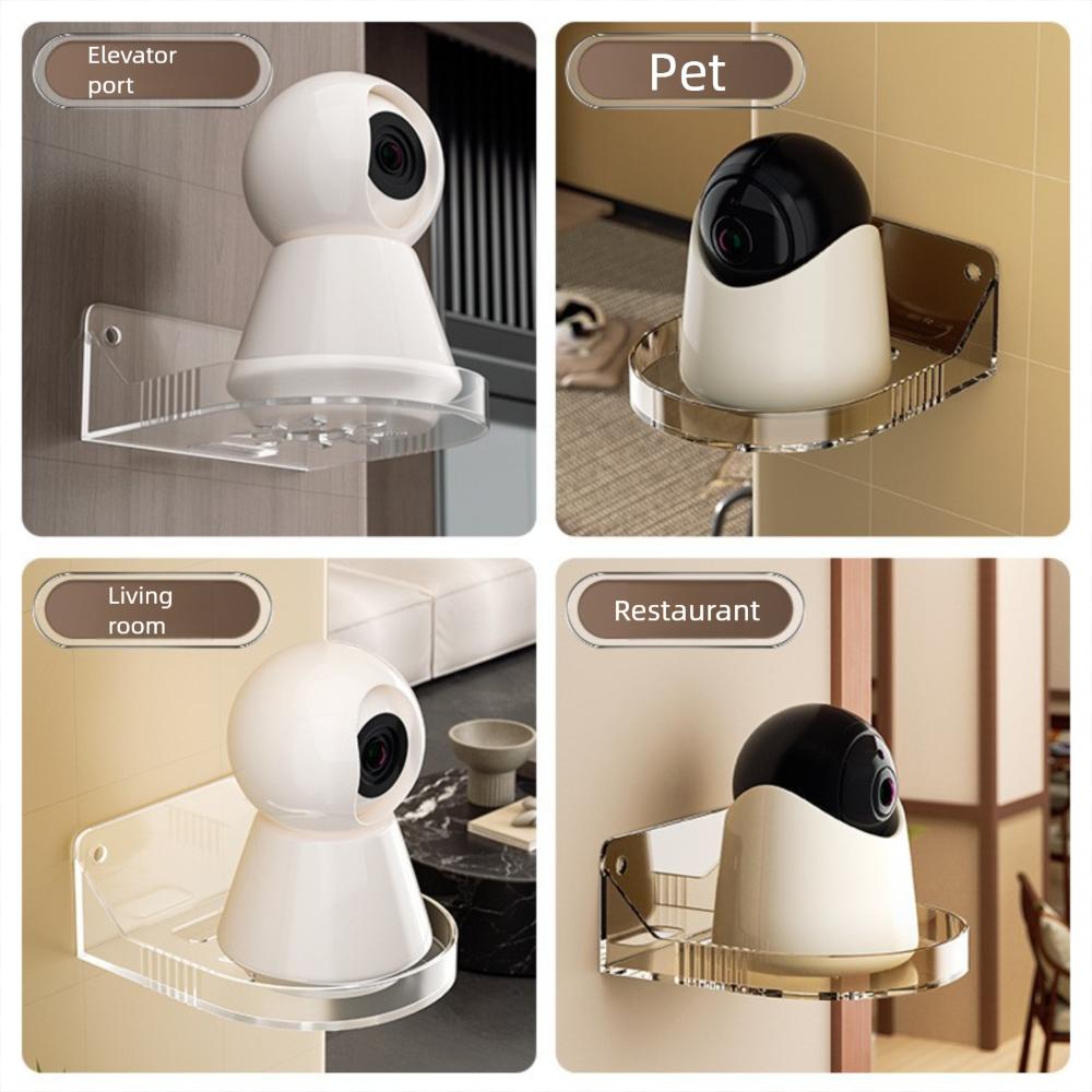 Wall Mount Storage Holder Space-Saving Stand Shelf Storage Rack for Security Camera Mini Speaker