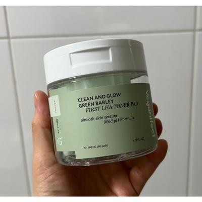 Clean And Glow Green Barley First Laha Toner Pad, 60 Pieces, 140ML Each