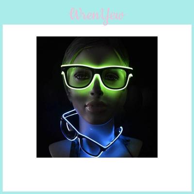 Premium Quality Led El Wire Glasses Light Up Glow Sunglasses For Dj Nightclub Parties