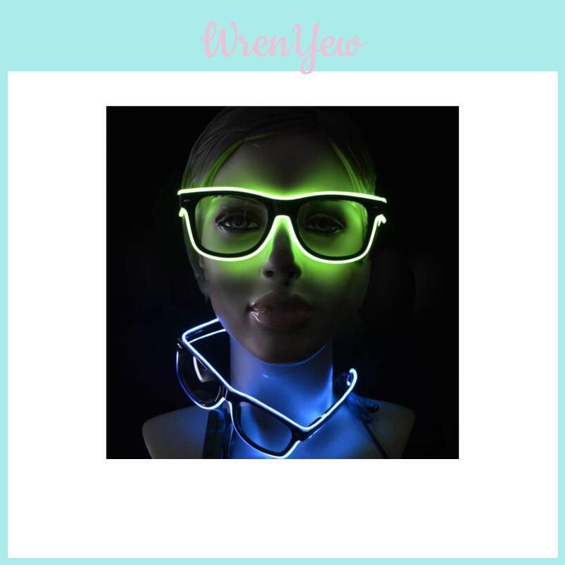 Premium Quality Led El Wire Glasses Light Up Glow Sunglasses For Dj Nightclub Parties