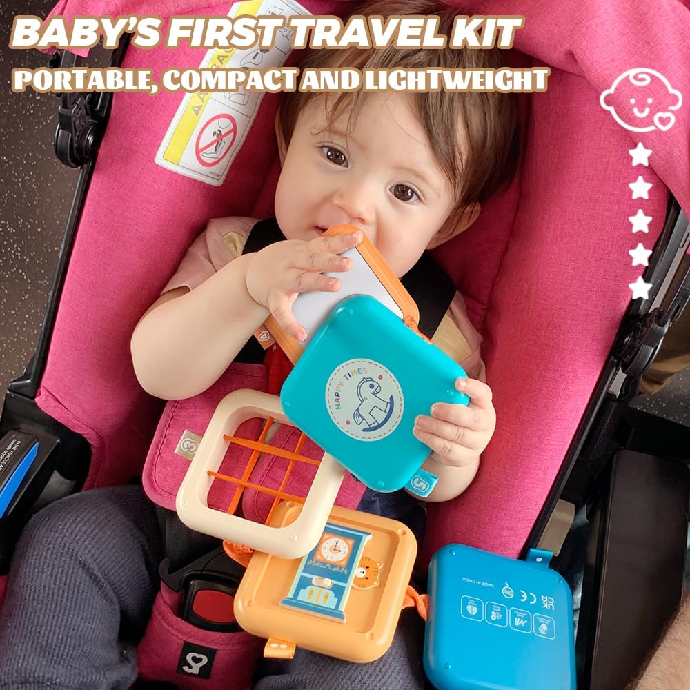 Montessori Sensory Toys for Toddlers Busy Board Baby Folding Activity Cube Fine Motor Skill Christmas Stocking Stuffers for Kids