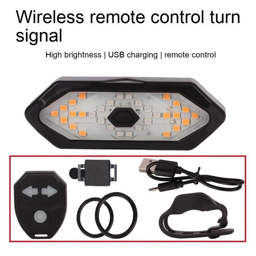 

Bike Tail Light with Turn Signals Wireless Remote Control Bicycle Rear Light Back USB Rechargeable Warning Cycling Assessoires