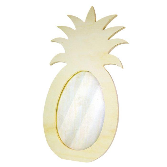 Cadre photo en bois Ananas 12,5 x 25 x 0,7 cm