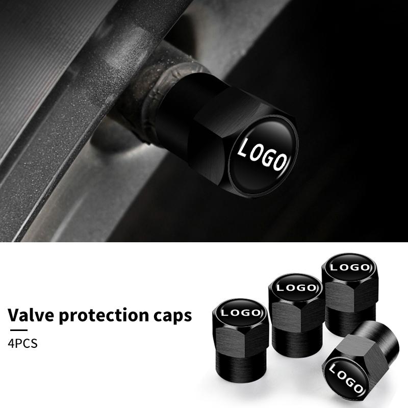 Car Metal Tire Valve Caps Knurled Core Cap Accessories Tire Dust Cap For Benz A B C E S Class W201 W210 W203 C180 C300 W177 AA8