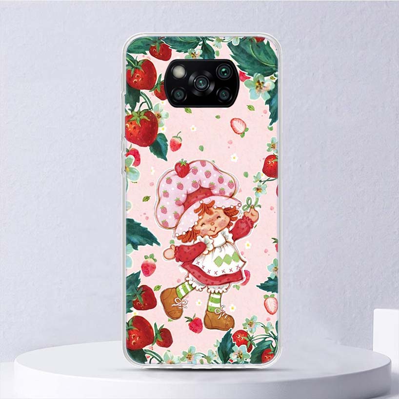 Strawberry Cartoon Girl Soft Case For Xiaomi Poco X7 X6 X5 X4 X3 Nfc F7 Ultra F6 F5 Pro Phone Cover F4 Gt F3 M5S M4 M3 M5 M6 Coq
