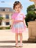 Little Maven Summer Girls' Mesh Skirt Set - European American Style Cute Baby Outfit