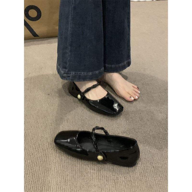 Französischer Xiaoxiangfeng Einzelne Schuhe Damen Frühling Temperament Mit Röcken Sanfte Abendschuhe Mary Jane Kleine Lederschuhe