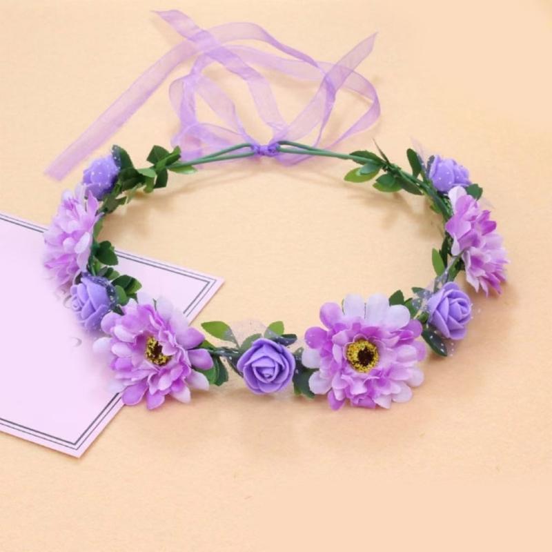 Blumenkränze Krone Haarkranz Blumenstirnbänder Braut Blumenkrone Hochzeit
