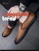 Leather Special Men's Business Gloves Leather Shoes Non-slip and breathable soft-soled leather shoes Medium shoes