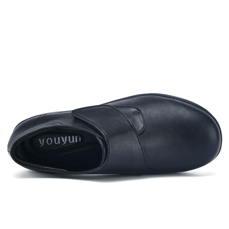 Fashion Leather Shoes for Middle-aged and Elderly Men, Velcro Casual Leather Shoes, Comfortable and Light