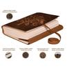 RSINC Tree Pattern Embossed Leather Diary of size 5 by 7 Inches in Brown Colour JL286093830617