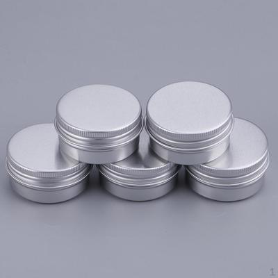 30ml/40ml/120ml Empty Aluminium Cosmetic Pot Container Box Screw Lid Can Bottle Lot - Silver Colors