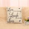 Nieuwe Live Laugh Love Quotes Kussenhoes Woondecoratie Katoenen Linnen Kussensloop