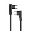 Nylon Braided USB C To USB C PD60W Charging Cable Double 90 Degree Bend Design For Smartphones And Laptops