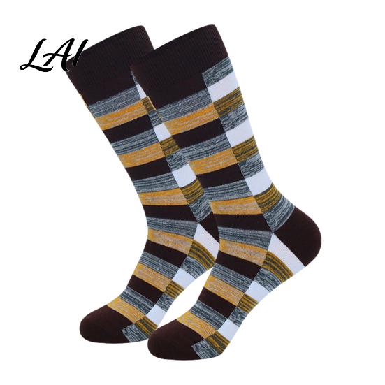 Moisture Management Work Socks Men's Retro Plaid Crew Socks Thickened Combed Cotton Thermal Pattern Breathable Anti-Odor Athletic Casual for Outdoor