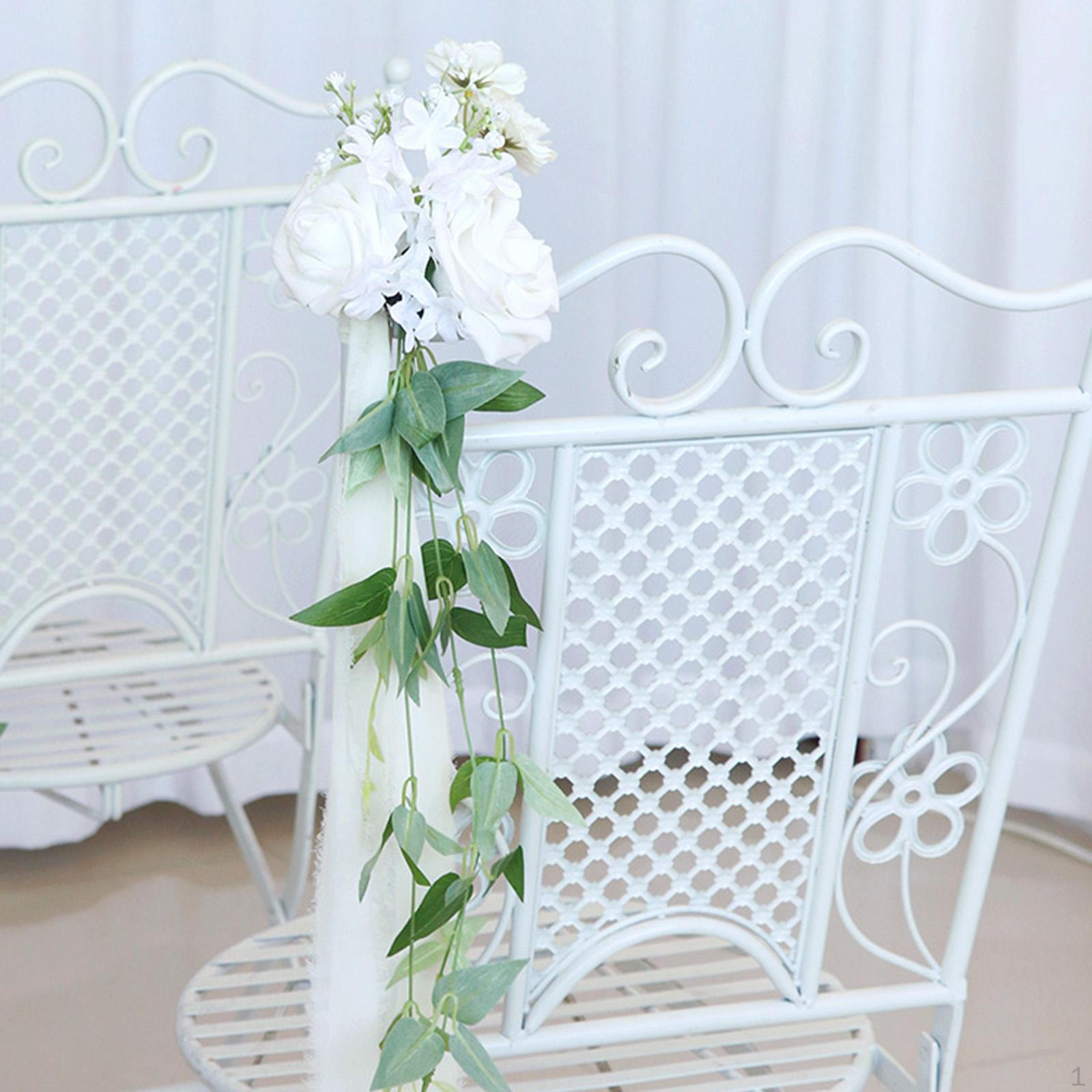 

Chair Back Artificial Flower Floral Swag Lintel Olive Leaves Party Backdrop Wedding Arch