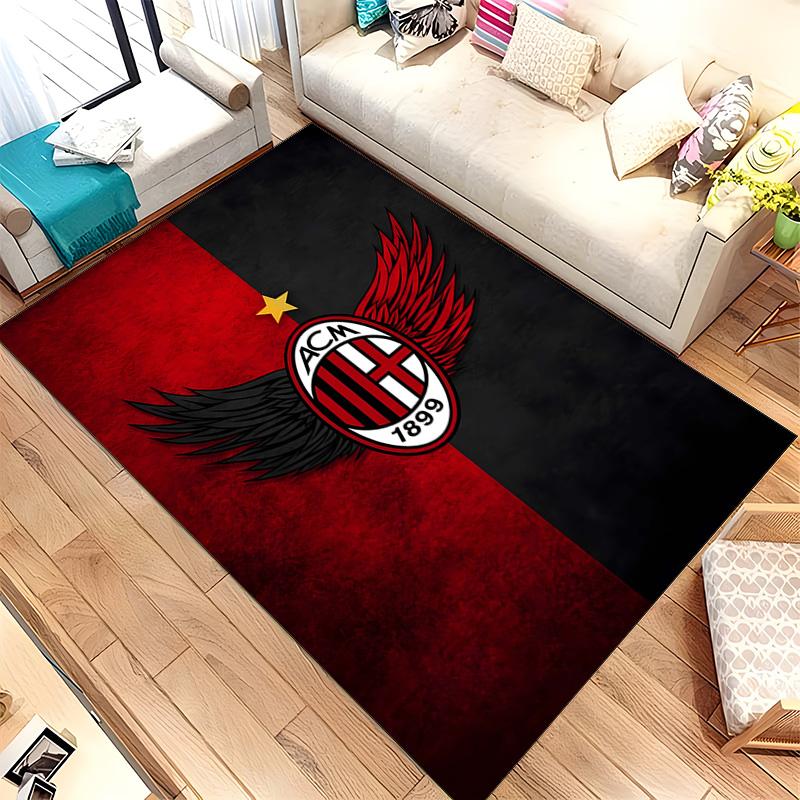 AC Milan (1) Tappeto Adatto per Soggiorni Camere da Letto Stanze dei Computer Zone Pranzo e Posizionamento Sotto Tavoli e Sedie Anche una Scelta Ideale per Uffici