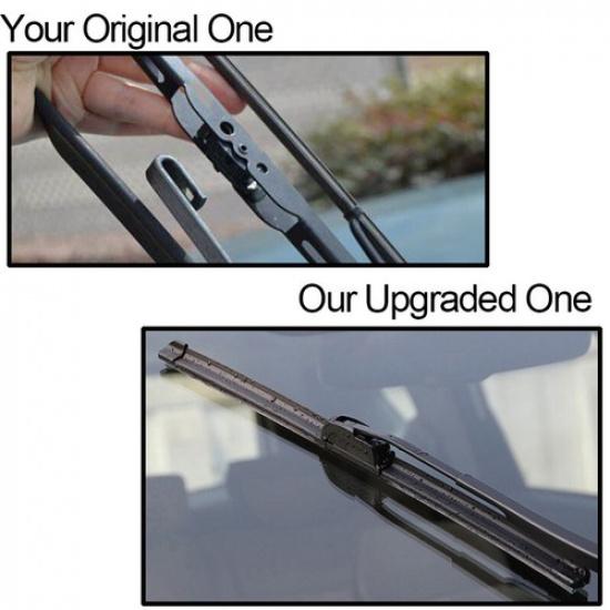 Pair Front Windshield Wiper Blades 26" 20" Hook U-type Window Natural Refills